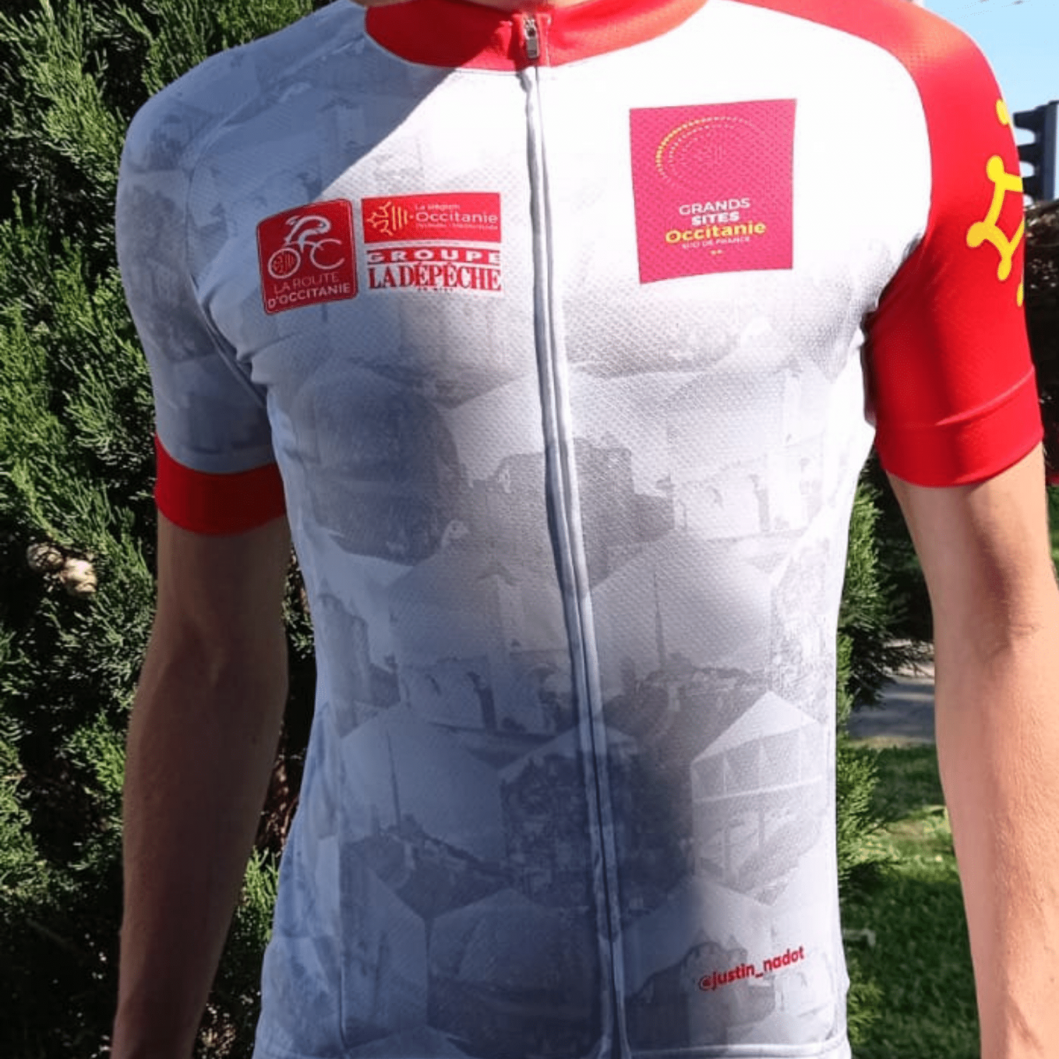 Maillot Cyclisme Mstina La Route d'Occitanie La Dépêche du Midi "Romègue Pas et Pasa Davant "