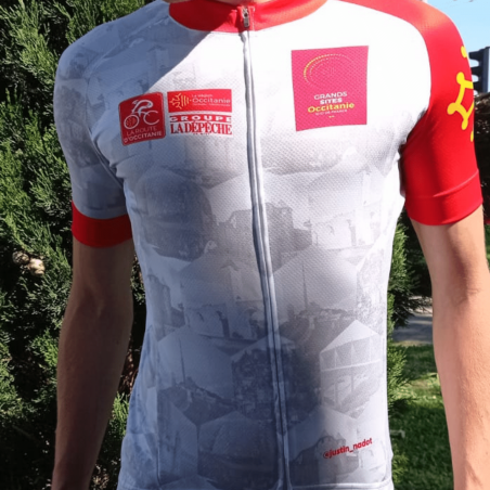 Maillot Cyclisme Mstina La Route d'Occitanie La Dépêche du Midi "Romègue Pas et Pasa Davant "