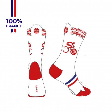 Chaussettes La Route d'Occitanie La dépêche du Midi "La Cauceta"