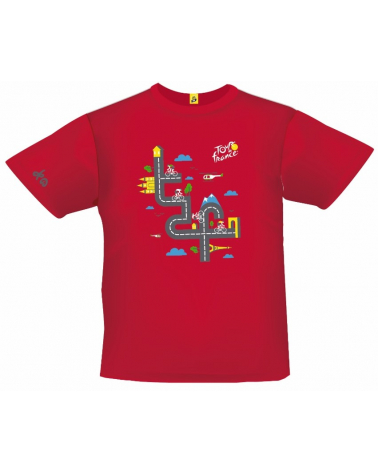 T-shirt Tour de France Graphique Rouge Enfant