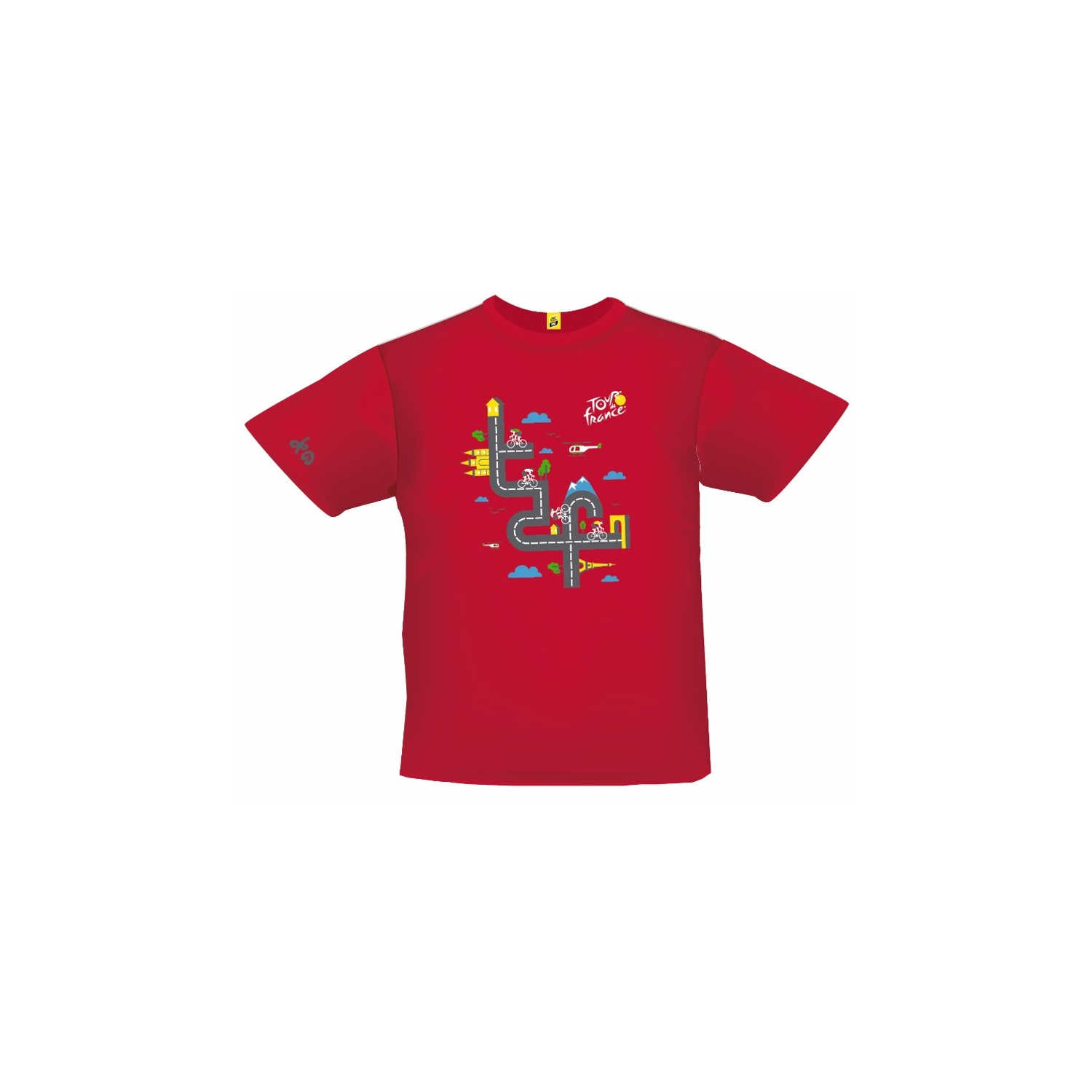 T-shirt Tour de France Graphique Rouge Enfant