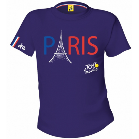 T-shirt Tour de France Paris Homme Bleu
