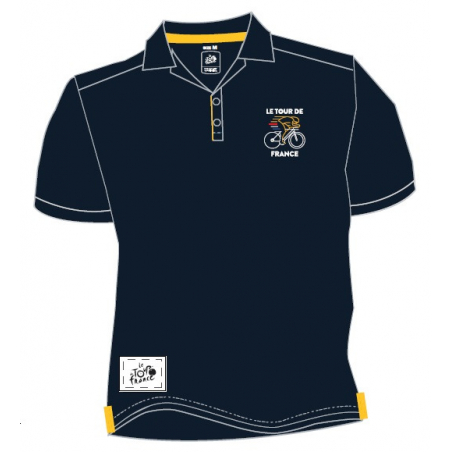 Polo Tour de France Vélo Marine