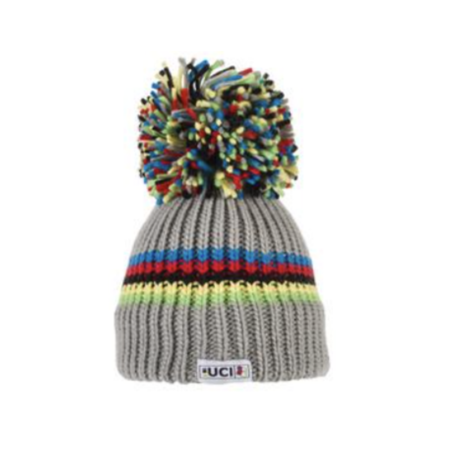 Bonnet UCI Championnat du Monde "Rainbow Stripes" Gris