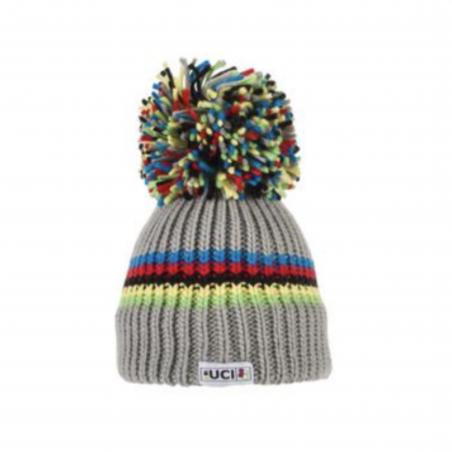 Bonnet UCI Championnat du Monde "Rainbow Stripes" Gris