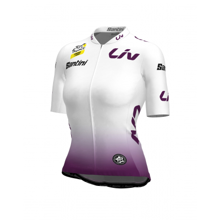 Maillot Cyclisme de meilleur jeune du Tour de France Femme avec Zwift