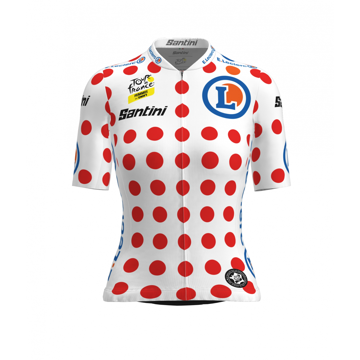 Maillot Cyclisme de leader Meilleure Grimpeuse Tour de France Pois Femme avec Zwift