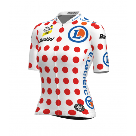 Maillot Cyclisme de leader Meilleure Grimpeuse Tour de France Pois Femme avec Zwift