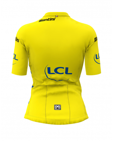 Maillot Cyclisme de la leader du classement général Tour de France Jaune Femme avec Zwift