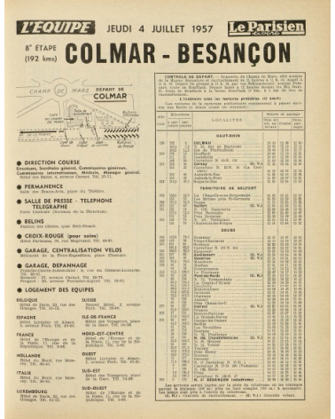 Tour de France 1957 - Livre de route officiel / Official roadbook