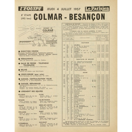 Tour de France 1957 - Livre de route officiel / Official roadbook