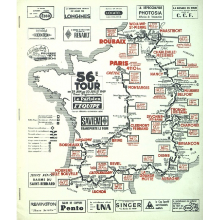 Tour de France 1969 - Livre de route officiel / Official roadbook