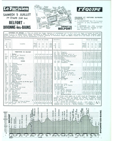 Tour de France 1969 - Livre de route officiel / Official roadbook