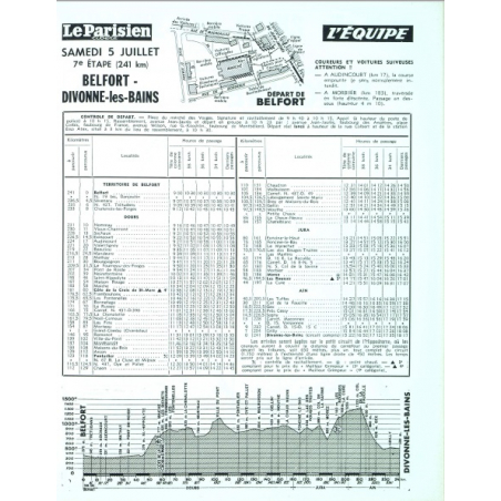 Tour de France 1969 - Livre de route officiel / Official roadbook