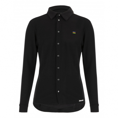 Chemise Santini UCI World Tour Gravel noir